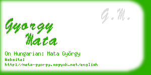 gyorgy mata business card